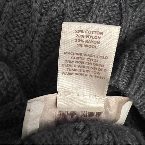 Loft Dress Womens Size Small Knit Gray Stretch Long Sleeve Wool Blend - Picture 6 of 8